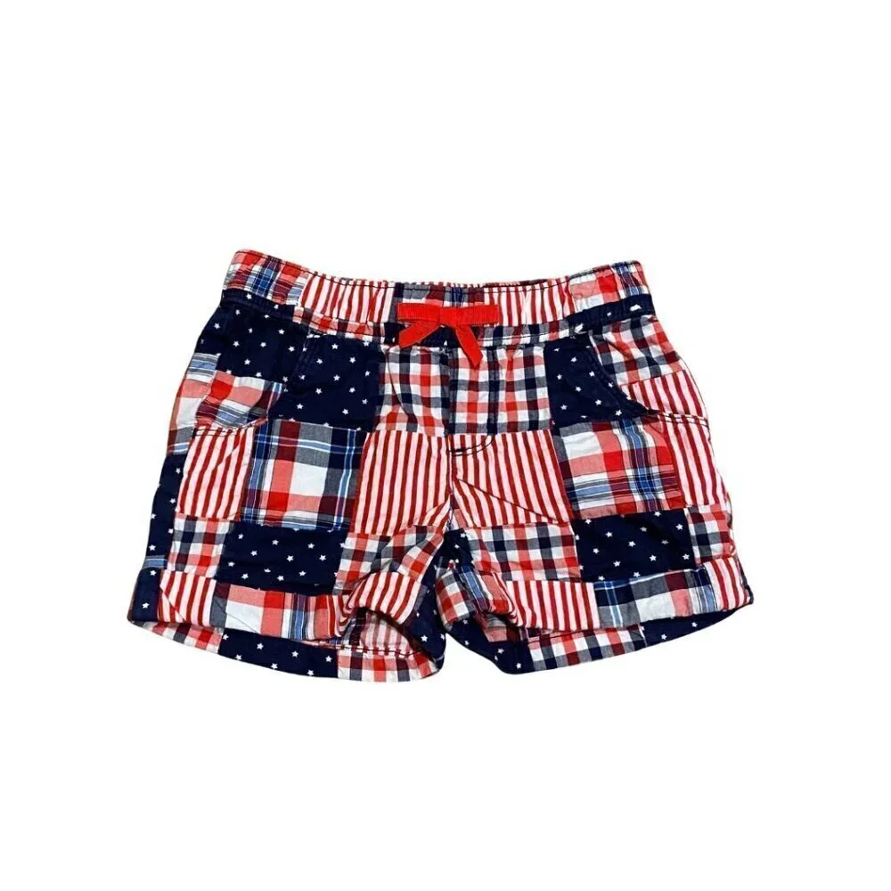 Gymboree Girl's Patchwork 4th of July Shorts - Size 4 - Excellent!